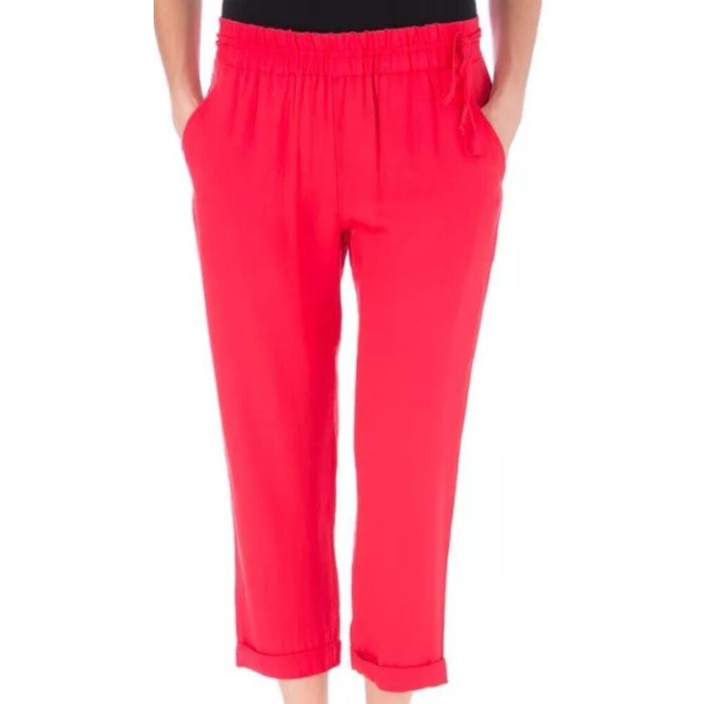 Elizabeth & James Women's Pants Sloan Red Cuffed Crop Pants Size Large New